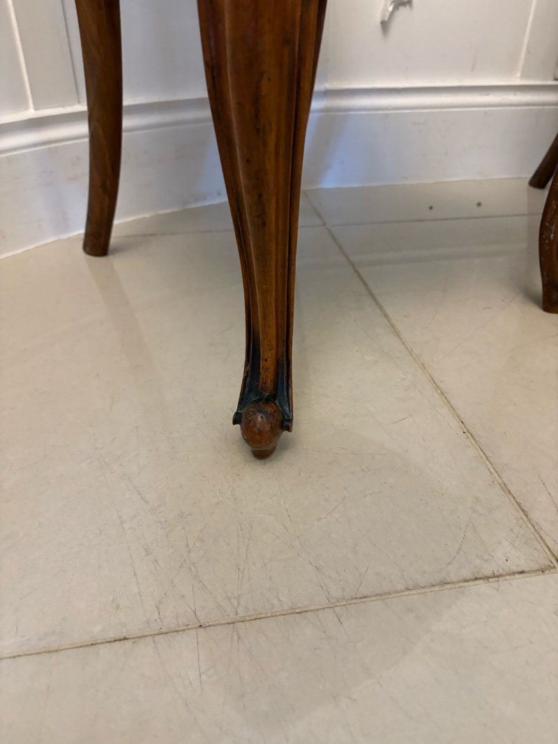 Pair of Antique Victorian Quality Carved Walnut Side Chairs - Image 12